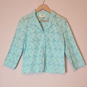 TALBOTS Button Down Blouse Light Blue, size 10